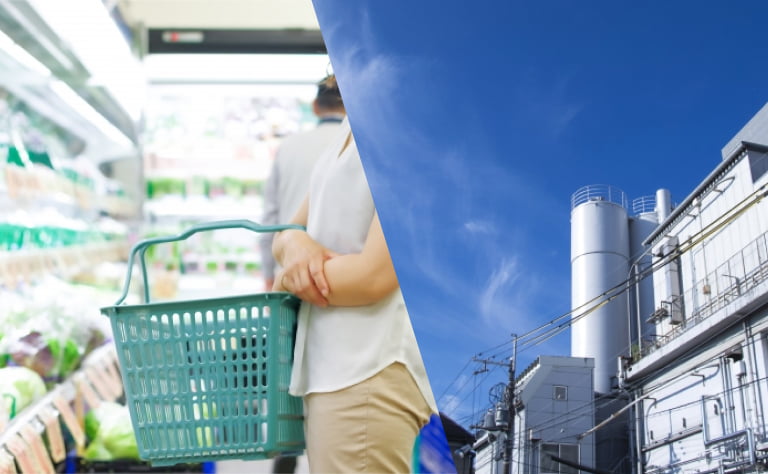 営業を止めずに屋外だけで施工するイメージ